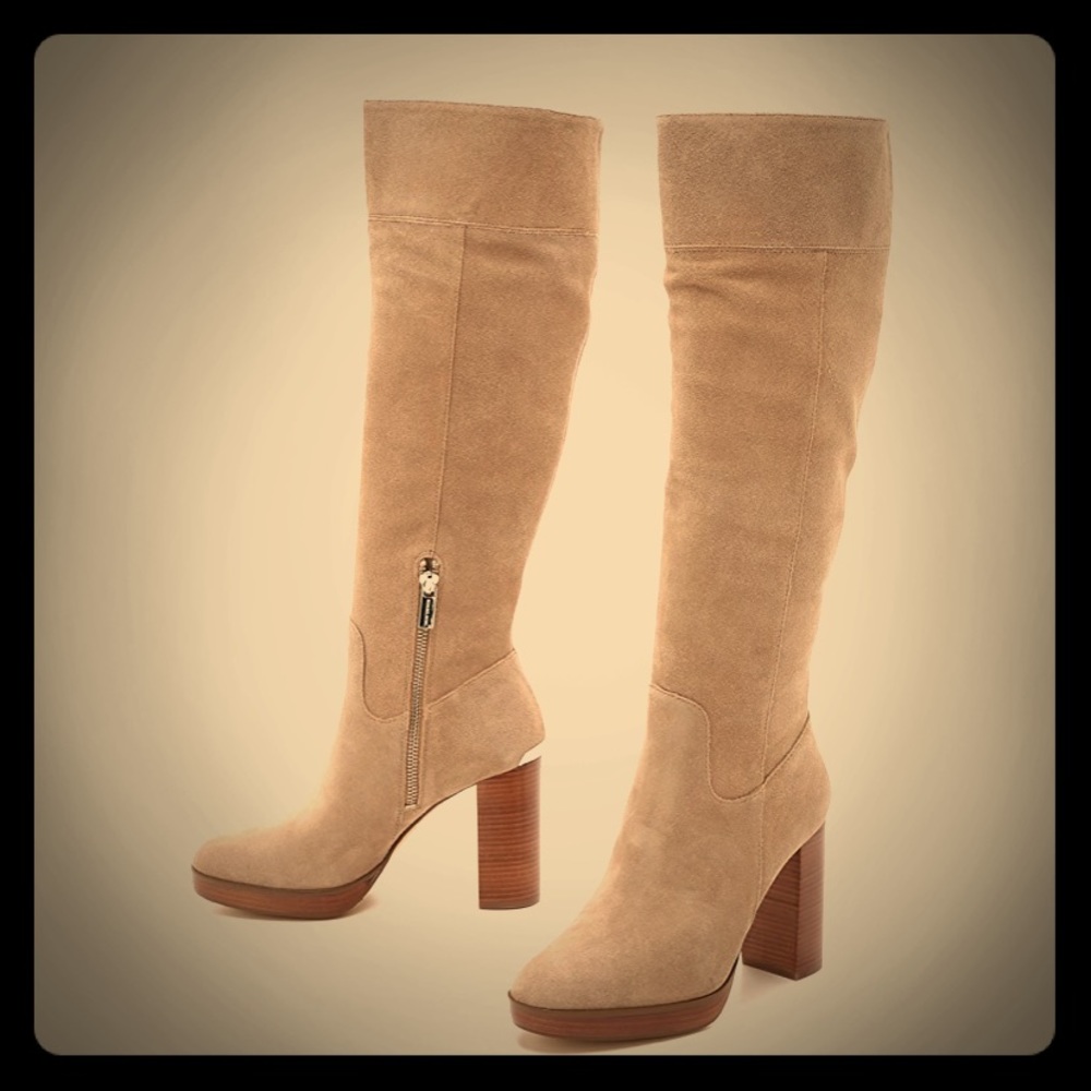 Micheal Kors Regina Platform Suede boots